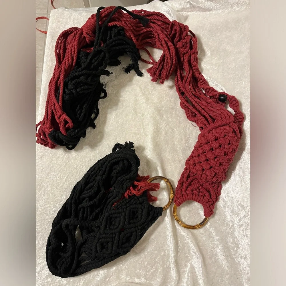 Macrame plant holders-Two
